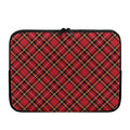 Red Stewart Tartan Pattern Print Laptop Sleeve