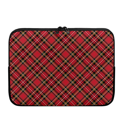 Red Stewart Tartan Pattern Print Laptop Sleeve
