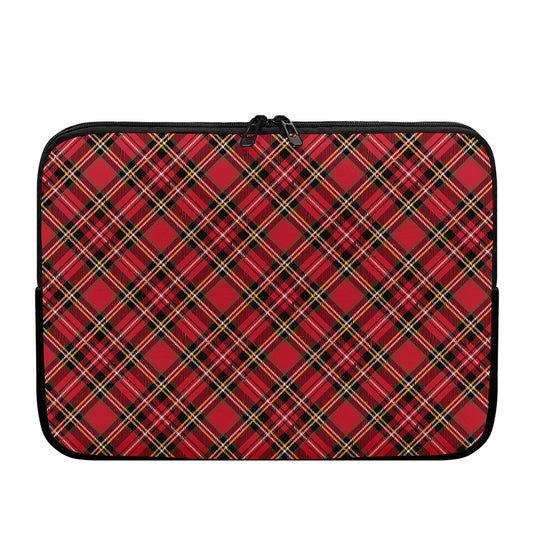Red Stewart Tartan Pattern Print Laptop Sleeve