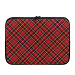 Red Stewart Tartan Pattern Print Laptop Sleeve