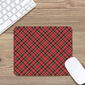 Red Stewart Tartan Pattern Print Mouse Pad