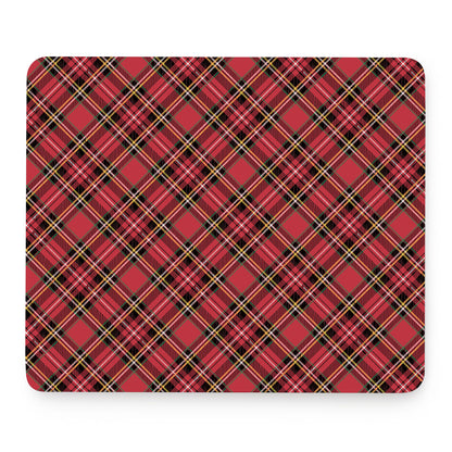 Red Stewart Tartan Pattern Print Mouse Pad