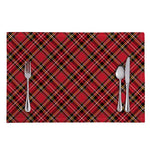 Red Stewart Tartan Pattern Print Placemat