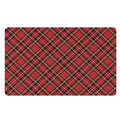 Red Stewart Tartan Pattern Print Polyester Doormat