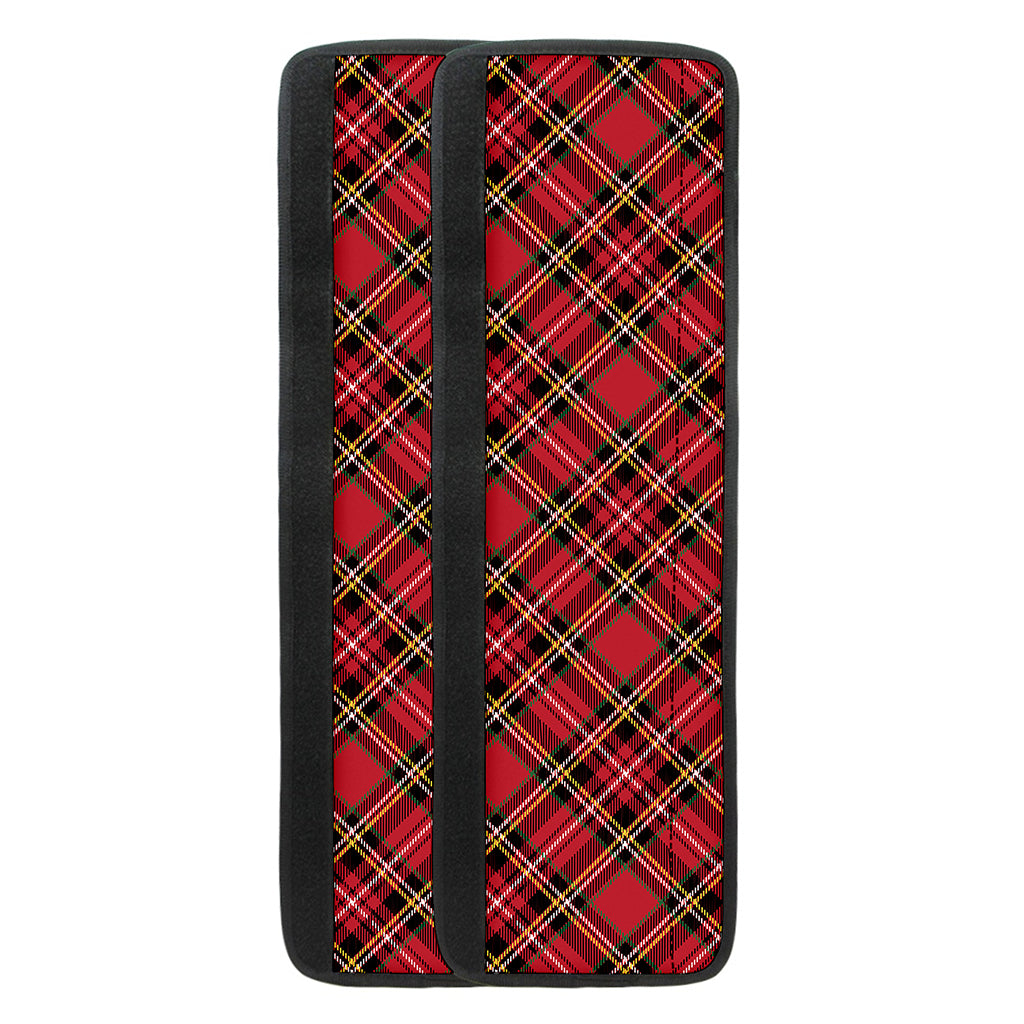 Red Stewart Tartan Pattern Print Refrigerator Handle Covers