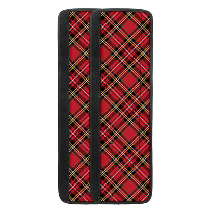 Red Stewart Tartan Pattern Print Refrigerator Handle Covers