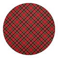 Red Stewart Tartan Pattern Print Round Blanket