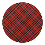 Red Stewart Tartan Pattern Print Round Blanket