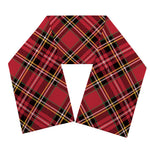 Red Stewart Tartan Pattern Print Scarf