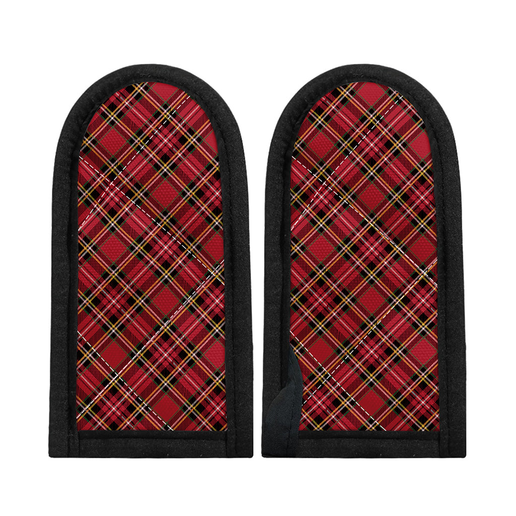 Red Stewart Tartan Pattern Print Skillet Handle Cover