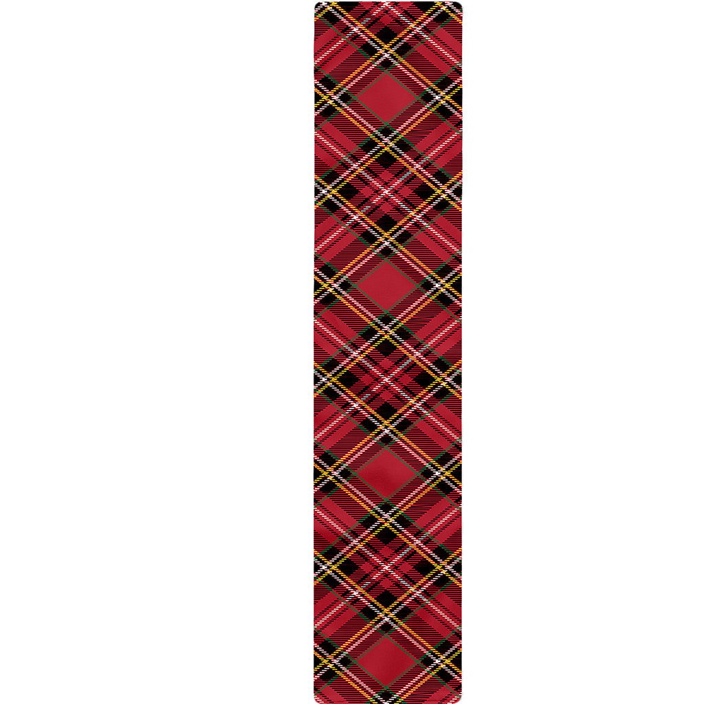 Red Stewart Tartan Pattern Print Table Runner