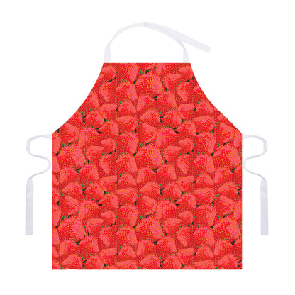 Red Strawberry Pattern Print Adjustable Apron