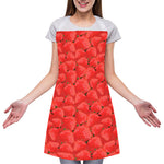 Red Strawberry Pattern Print Adjustable Apron