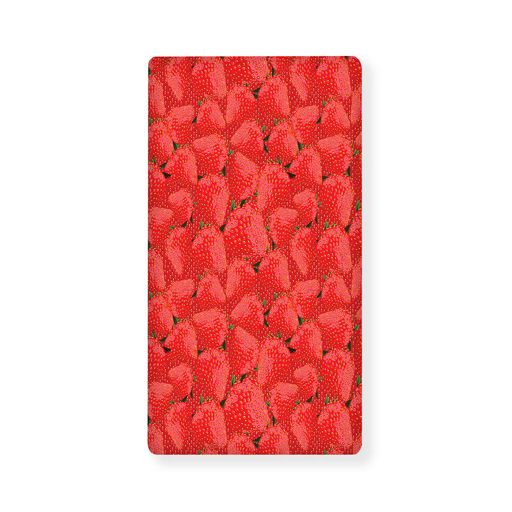 Red Strawberry Pattern Print Baby Crib Sheet