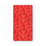 Red Strawberry Pattern Print Baby Crib Sheet