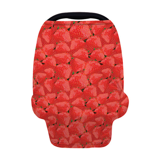 Red Strawberry Pattern Print Baby Seat Cover