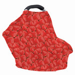 Red Strawberry Pattern Print Baby Seat Cover