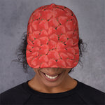 Red Strawberry Pattern Print Baseball Cap