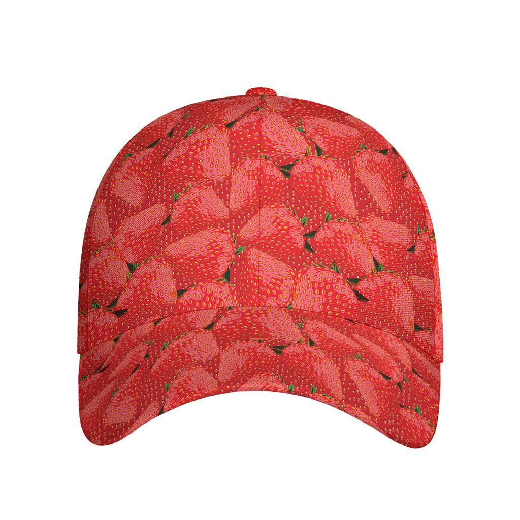 Red Strawberry Pattern Print Baseball Cap