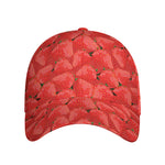 Red Strawberry Pattern Print Baseball Cap