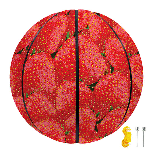 Red Strawberry Pattern Print Basketball