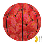 Red Strawberry Pattern Print Basketball