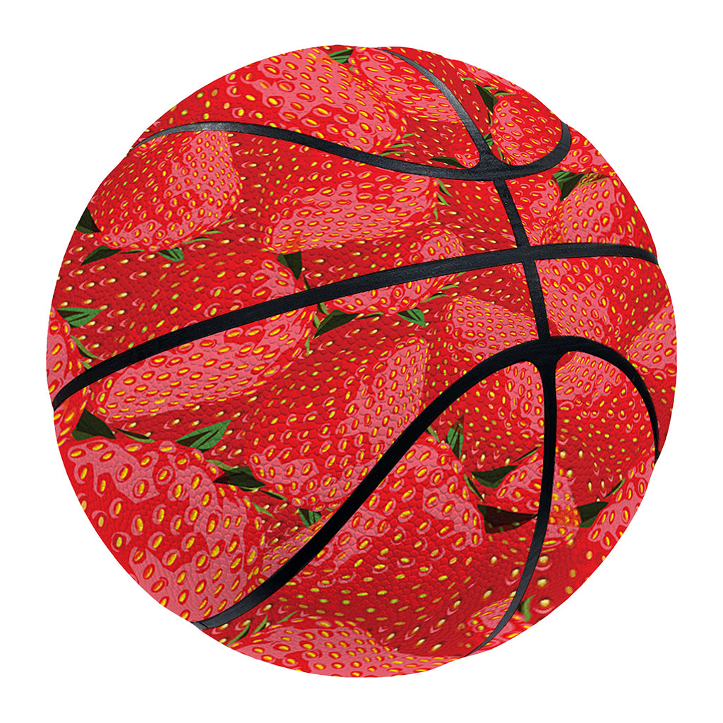 Red Strawberry Pattern Print Basketball