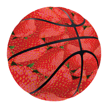 Red Strawberry Pattern Print Basketball