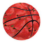 Red Strawberry Pattern Print Basketball