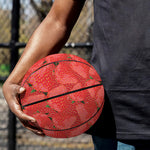 Red Strawberry Pattern Print Basketball