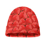 Red Strawberry Pattern Print Beanie