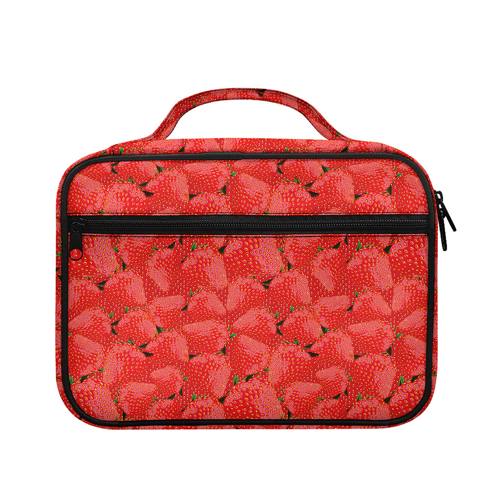Red Strawberry Pattern Print Briefcase Bible Bag