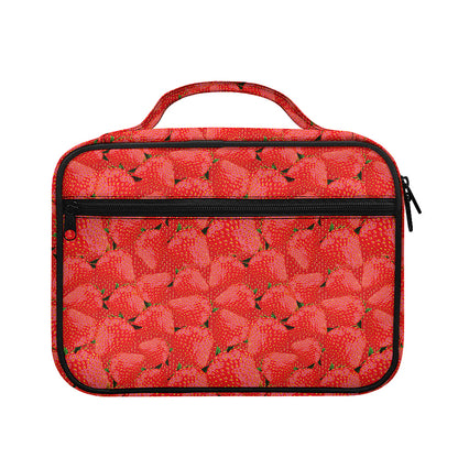 Red Strawberry Pattern Print Briefcase Bible Bag