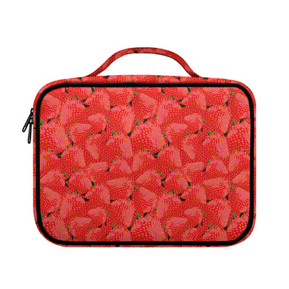 Red Strawberry Pattern Print Briefcase Bible Bag