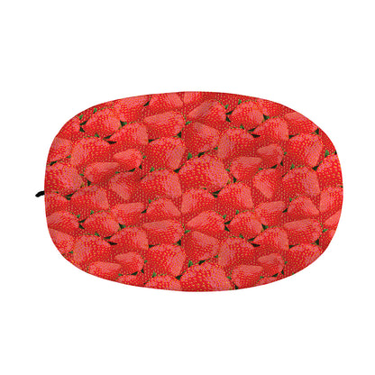 Red Strawberry Pattern Print Car Side Mirror Covers