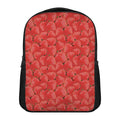 Red Strawberry Pattern Print Casual Backpack