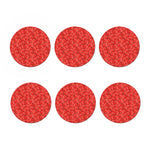 Red Strawberry Pattern Print Coaster Set