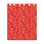 Red Strawberry Pattern Print Curtain