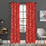 Red Strawberry Pattern Print Curtain