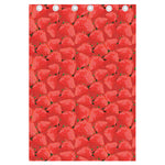 Red Strawberry Pattern Print Curtain