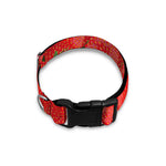 Red Strawberry Pattern Print Dog Collar
