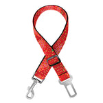 Red Strawberry Pattern Print Dog Seat Belt