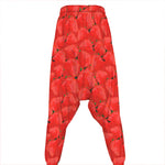 Red Strawberry Pattern Print Hammer Pants