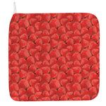 Red Strawberry Pattern Print Hand Towel