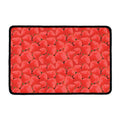Red Strawberry Pattern Print Kitchen Mat