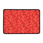 Red Strawberry Pattern Print Kitchen Mat