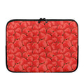 Red Strawberry Pattern Print Laptop Sleeve