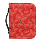 Red Strawberry Pattern Print Leather Bible Cover