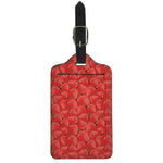 Red Strawberry Pattern Print Luggage Tag