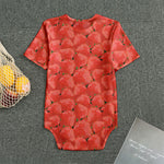 Red Strawberry Pattern Print Men's Bodysuit
